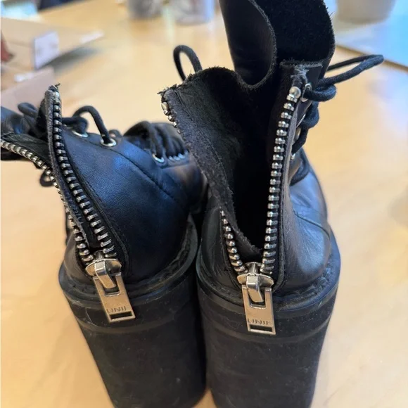 UNIF Black Platform Lace-Up Boots - Picture 2 of 4